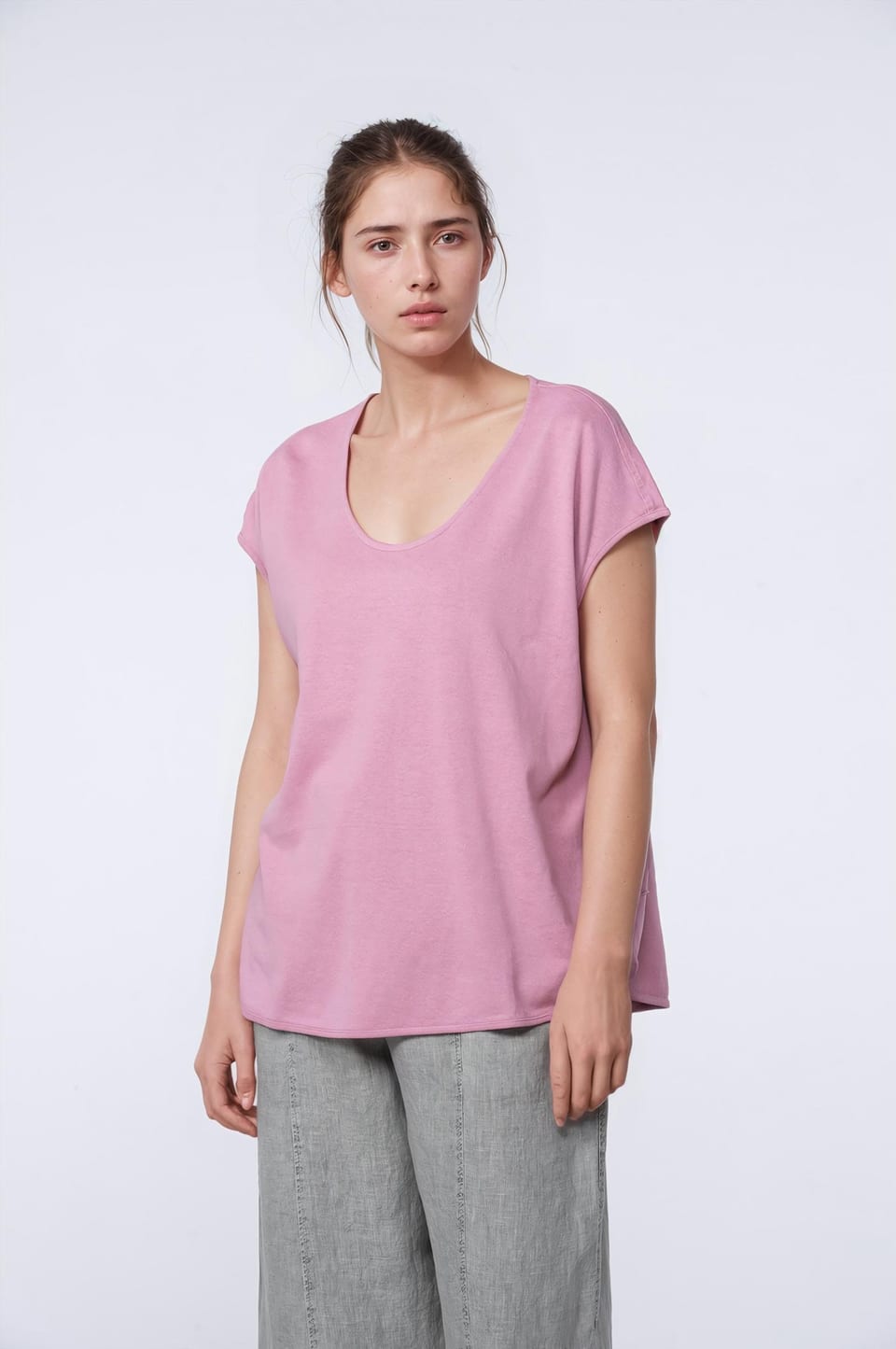 Shirt 409 - Hemp and Organic Cotton Jersey - 342ROSE - 10240110052