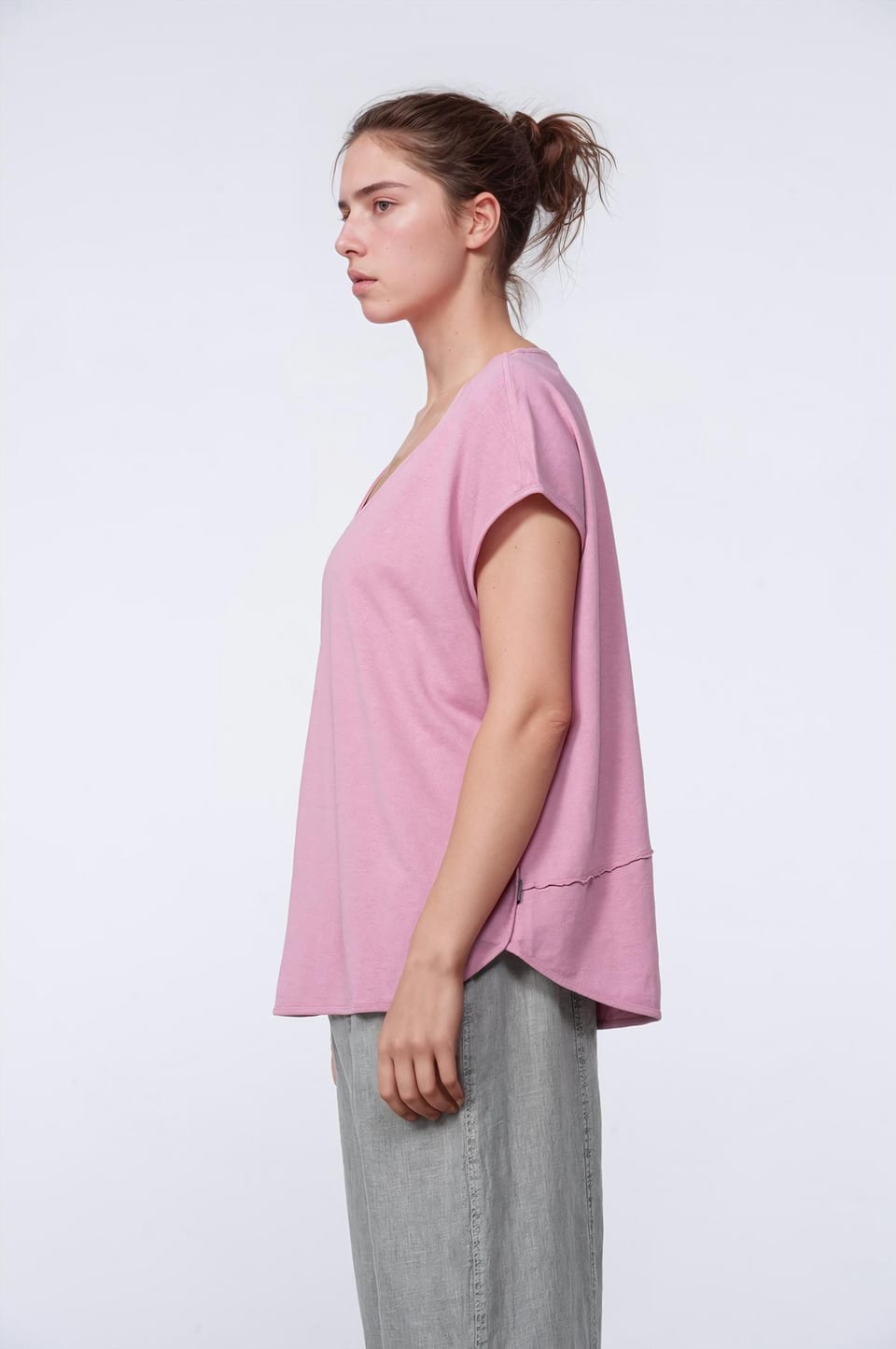 Shirt 409 - Hemp and Organic Cotton Jersey - 342ROSE - 10240110052