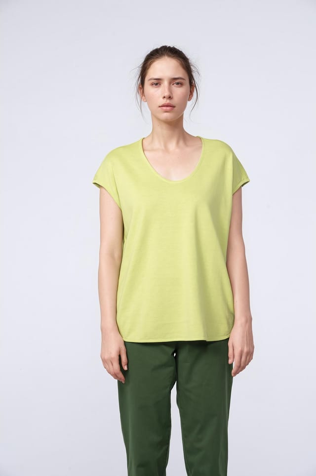 Shirt 409 - Hemp and Organic Cotton Jersey - 732KIWI - 10240110052