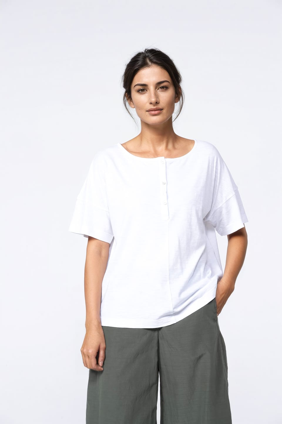 Shirt 410 - Bio-Baumwolljersey - 100WHITE - 10240110054