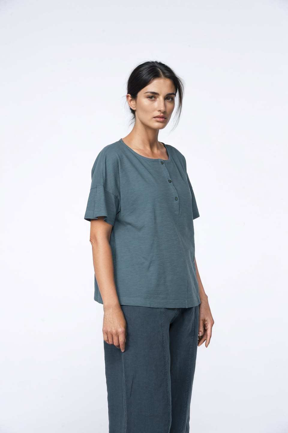 Shirt 410 - Bio-Baumwolljersey - 670LAKE - 10240110054