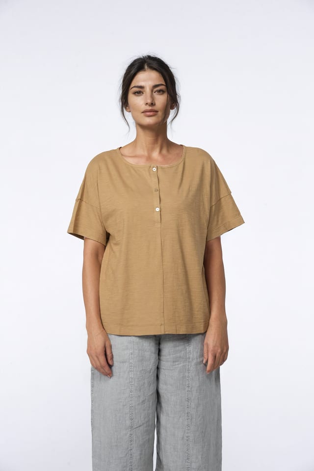 Shirt 410 - Bio-Baumwolljersey - 840BISCUIT - 10240110054