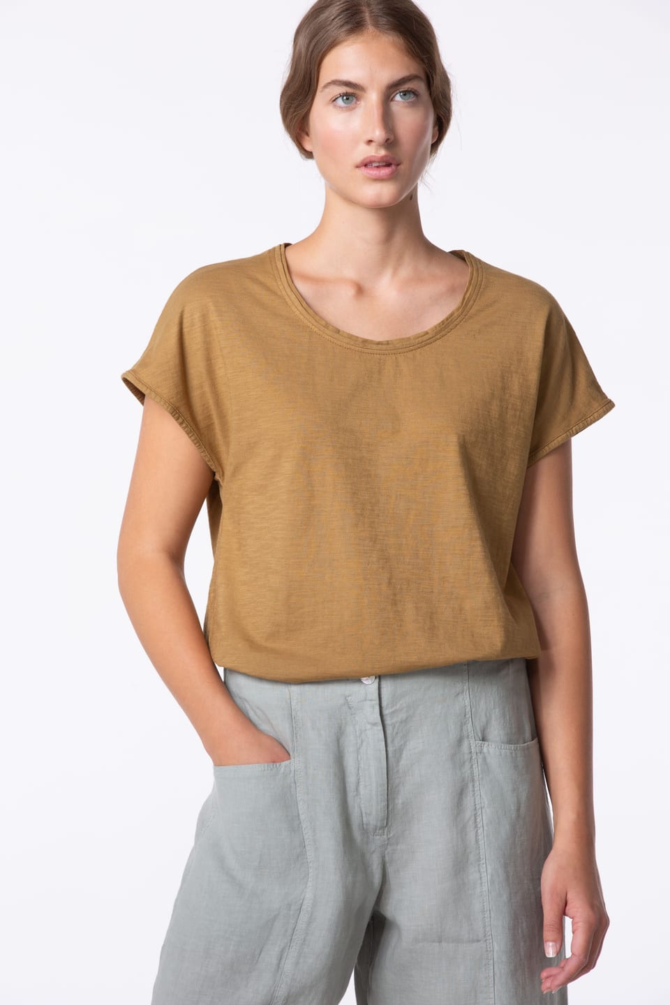 Shirt 412 - Organic Cotton Jersey - 840BISCUIT - 10240110056
