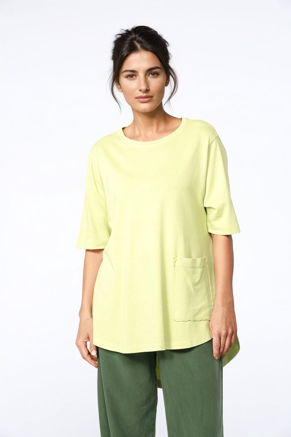 Shirt 413 - Hemp and Organic Cotton Jersey - 732KIWI - 10240110057