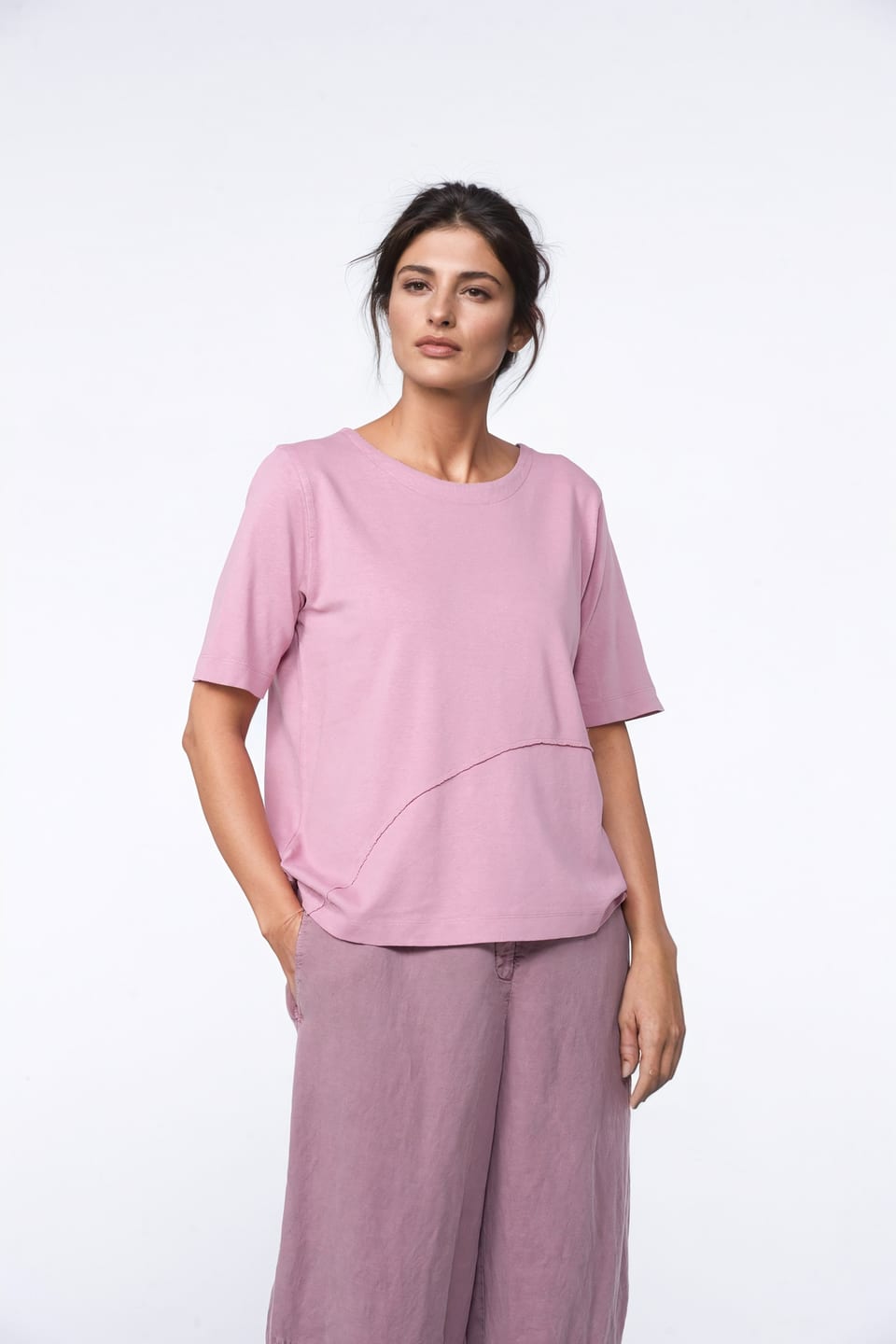 Shirt 414 - Hemp and Organic Cotton Jersey - 342ROSE - 10240110058