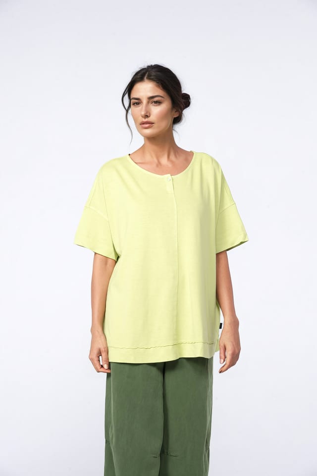 Shirt 416 - Hemp and Organic Cotton Jersey - 732KIWI - 10240110060