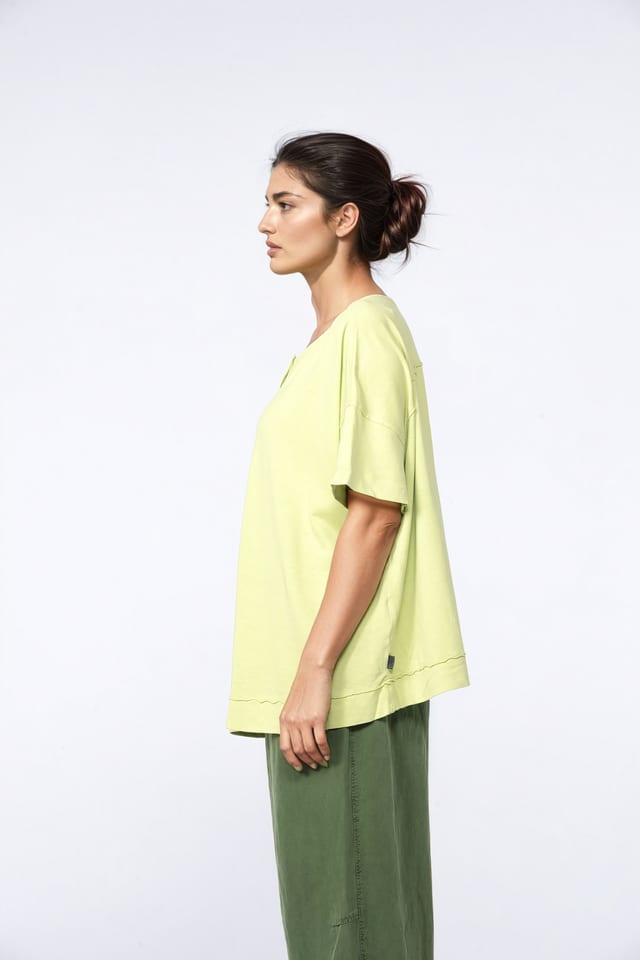 Shirt 416 - Hemp and Organic Cotton Jersey - 732KIWI - 10240110060