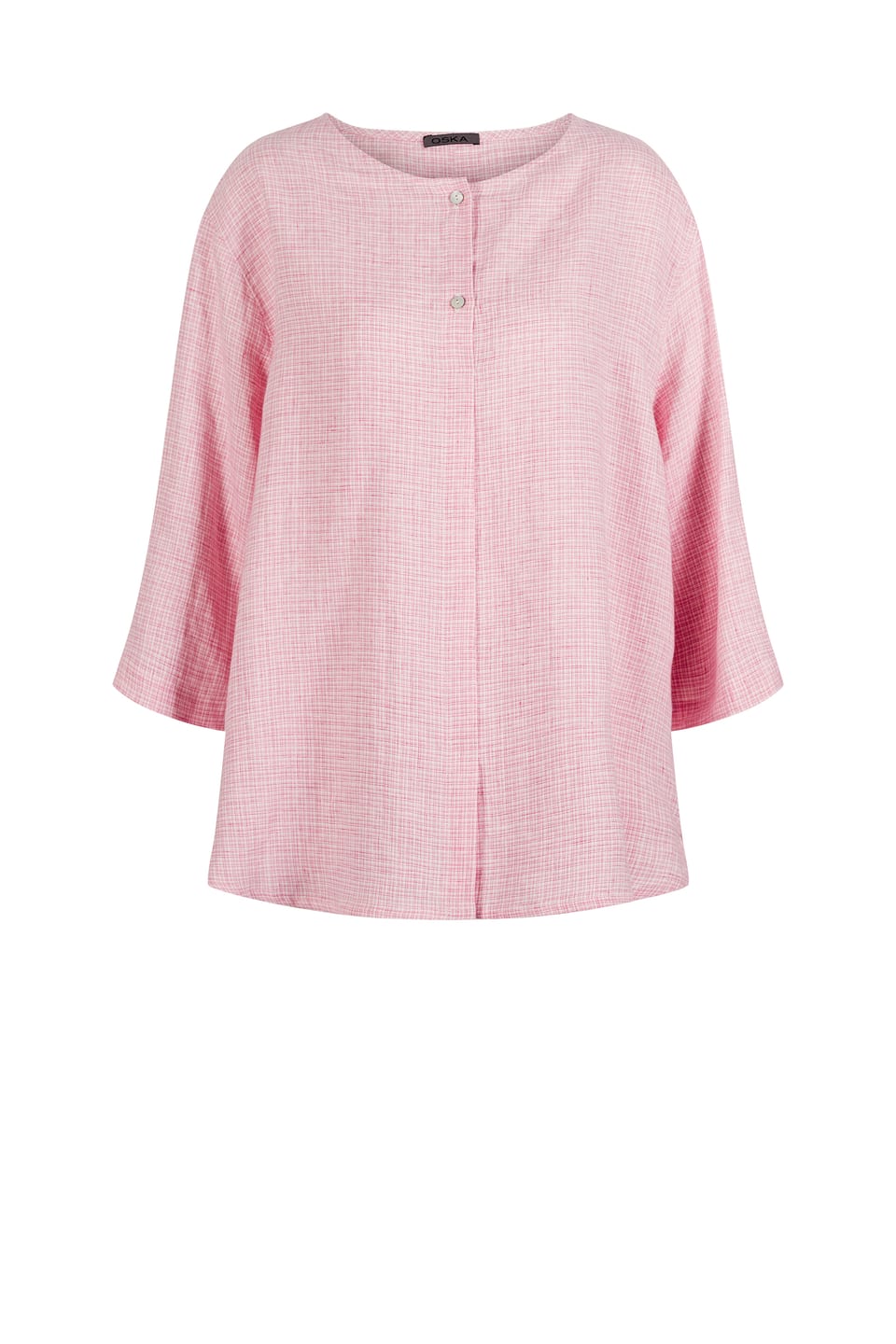 Blouse 414 - Linen Fil-à-Fil - 340ROSE - 10240110072
