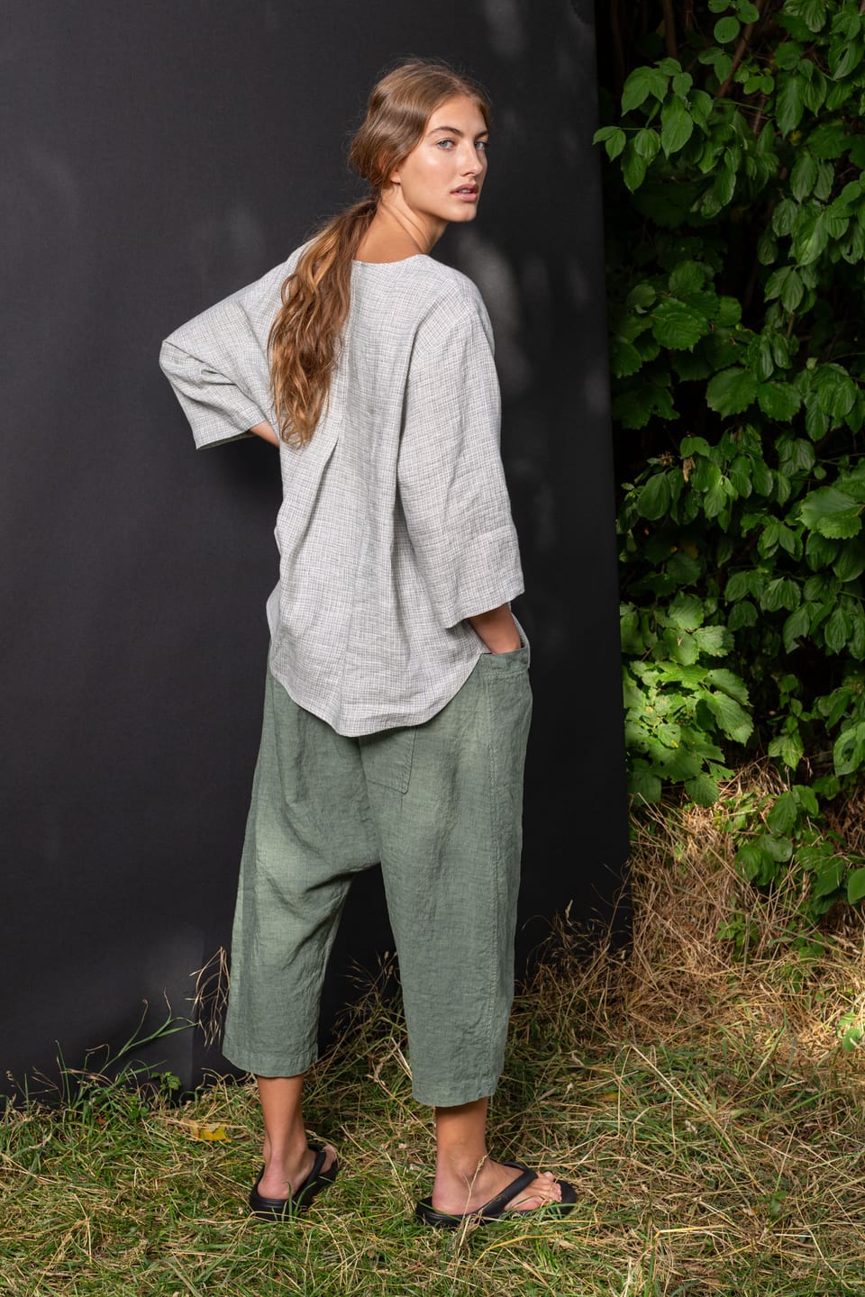 Trousers 416 - Pure Linen - 650PLANE - 10240110075