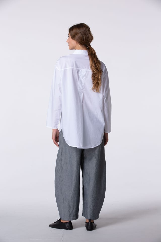 Blouse 418 - Cotton Poplin - 100WHITE - 10240110079
