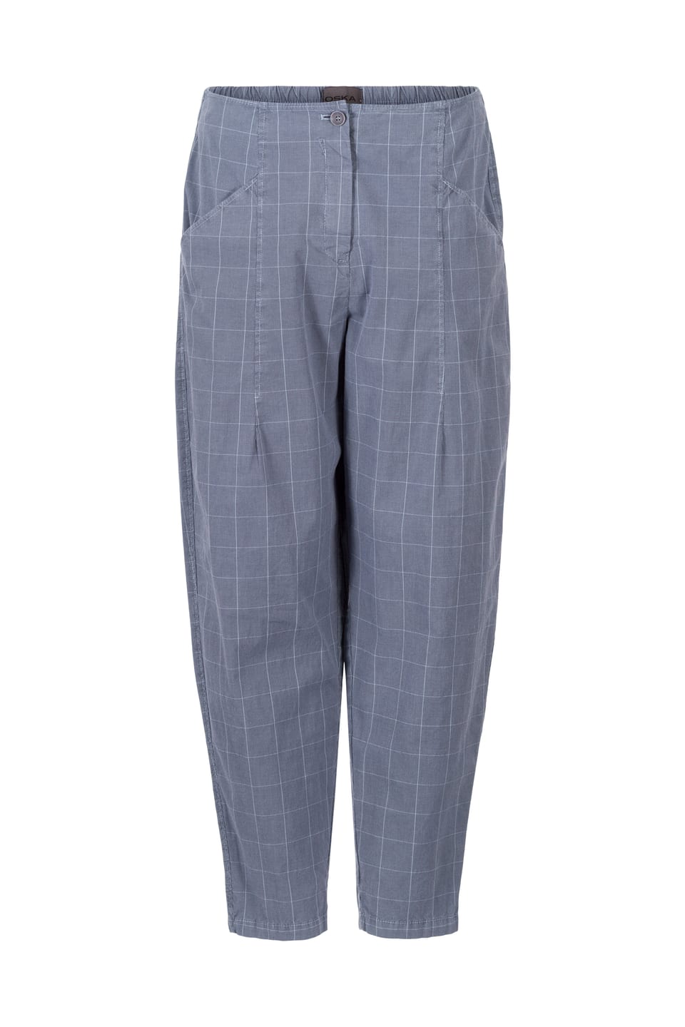 Trousers 418 - Cotton Stretch with Windowpane Check - 442AIR - 10240110082