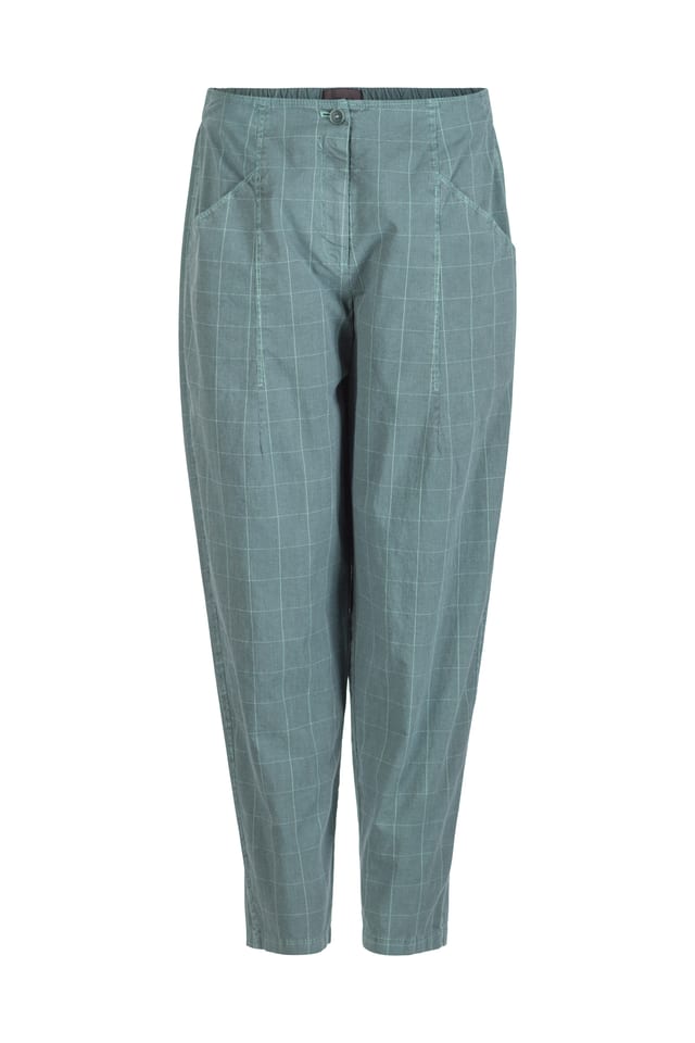 Trousers 418 - Cotton Stretch with Windowpane Check - 532CASCADE - 10240110082
