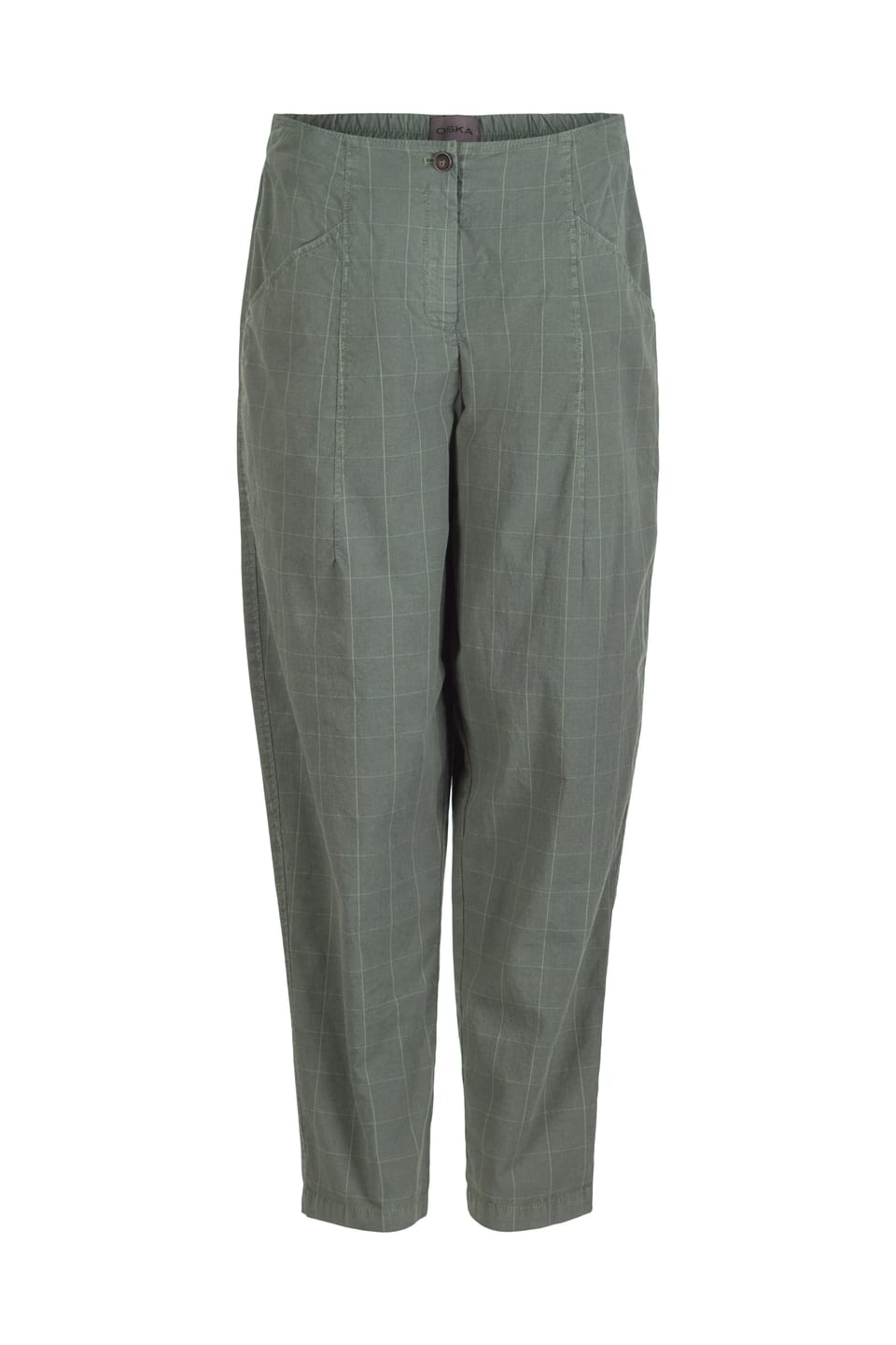 Trousers 418 - Cotton Stretch with Windowpane Check - 652PLANE - 10240110082