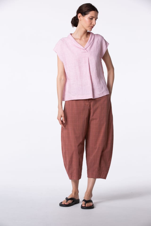 Broek 419 - Stretchkatoenen ruit - 10240110083