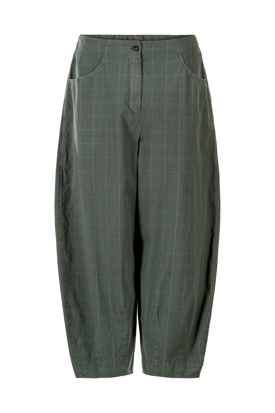 Trousers 419 - Cotton Stretch with Windowpane Check - 652PLANE - 10240110083