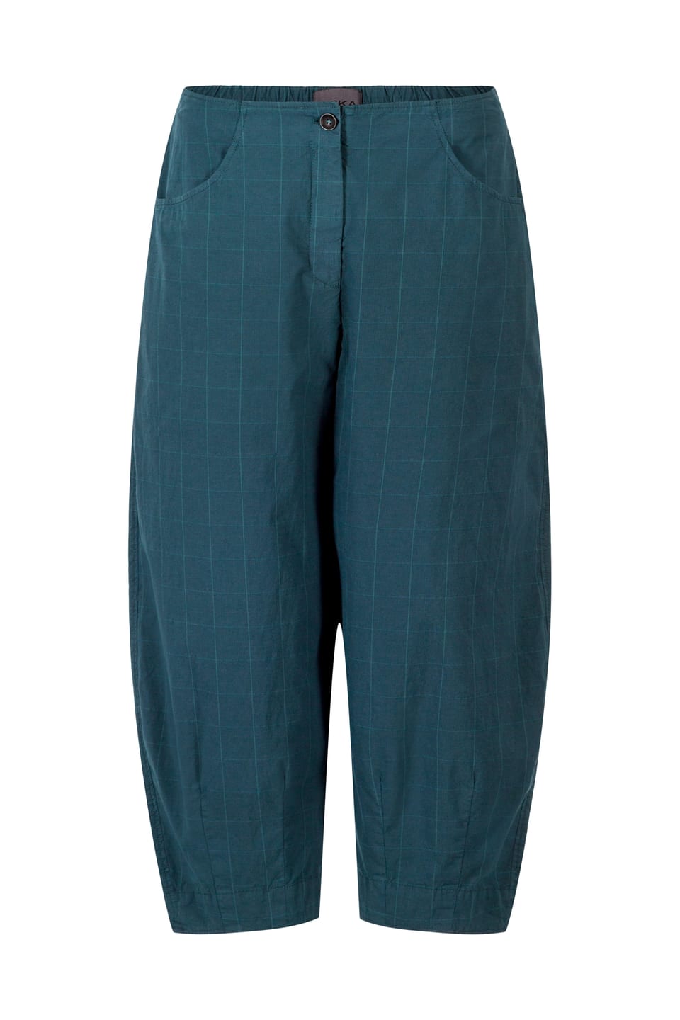 Trousers 419 - Cotton Stretch with Windowpane Check - 672LAKE - 10240110083