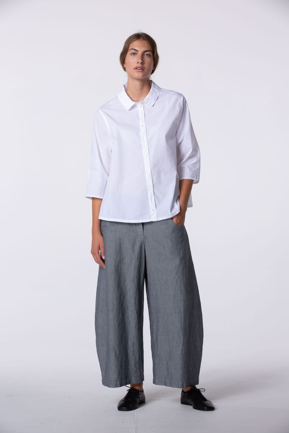 Blouse 420 - Cotton Poplin - 100WHITE - 10240110090