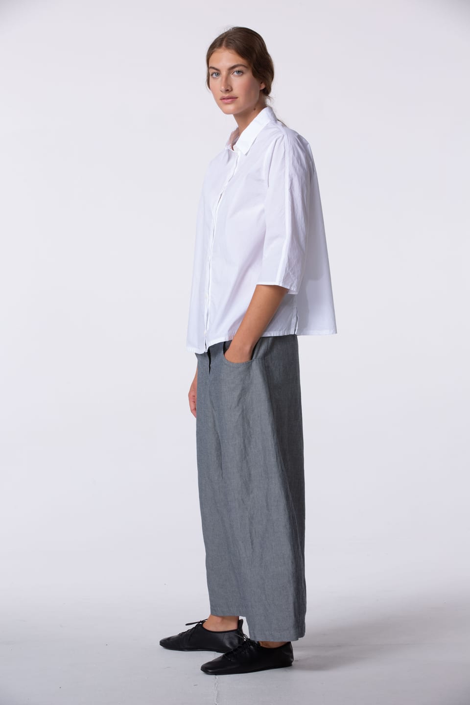 Blouse 420 - Cotton Poplin - 100WHITE - 10240110090