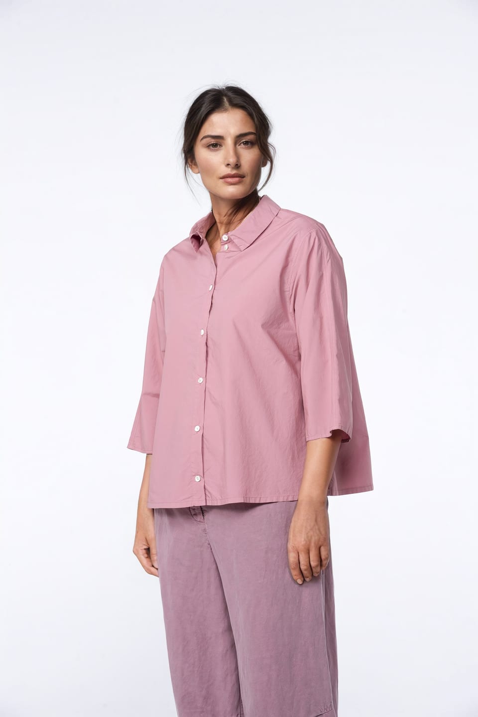 Blouse 420 - Cotton Poplin - 340ROSE - 10240110090