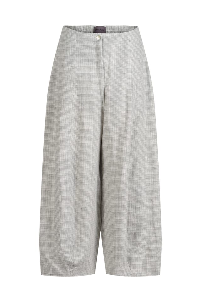 Broek 422 - Linnen Fil-à-Fil - 580SLATE - 10240110091
