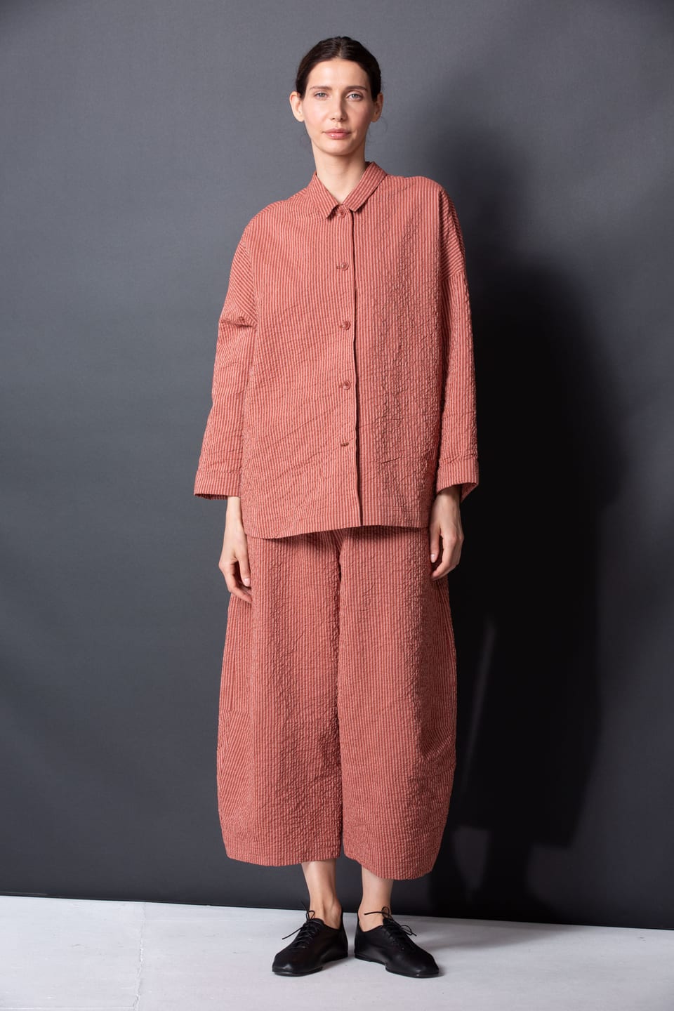 Trousers 423 - Chambray Stripes - 270COPPER - 10240110092