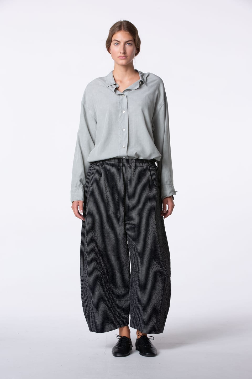 Trousers 423 - Chambray Stripes - 990BLACK - 10240110092