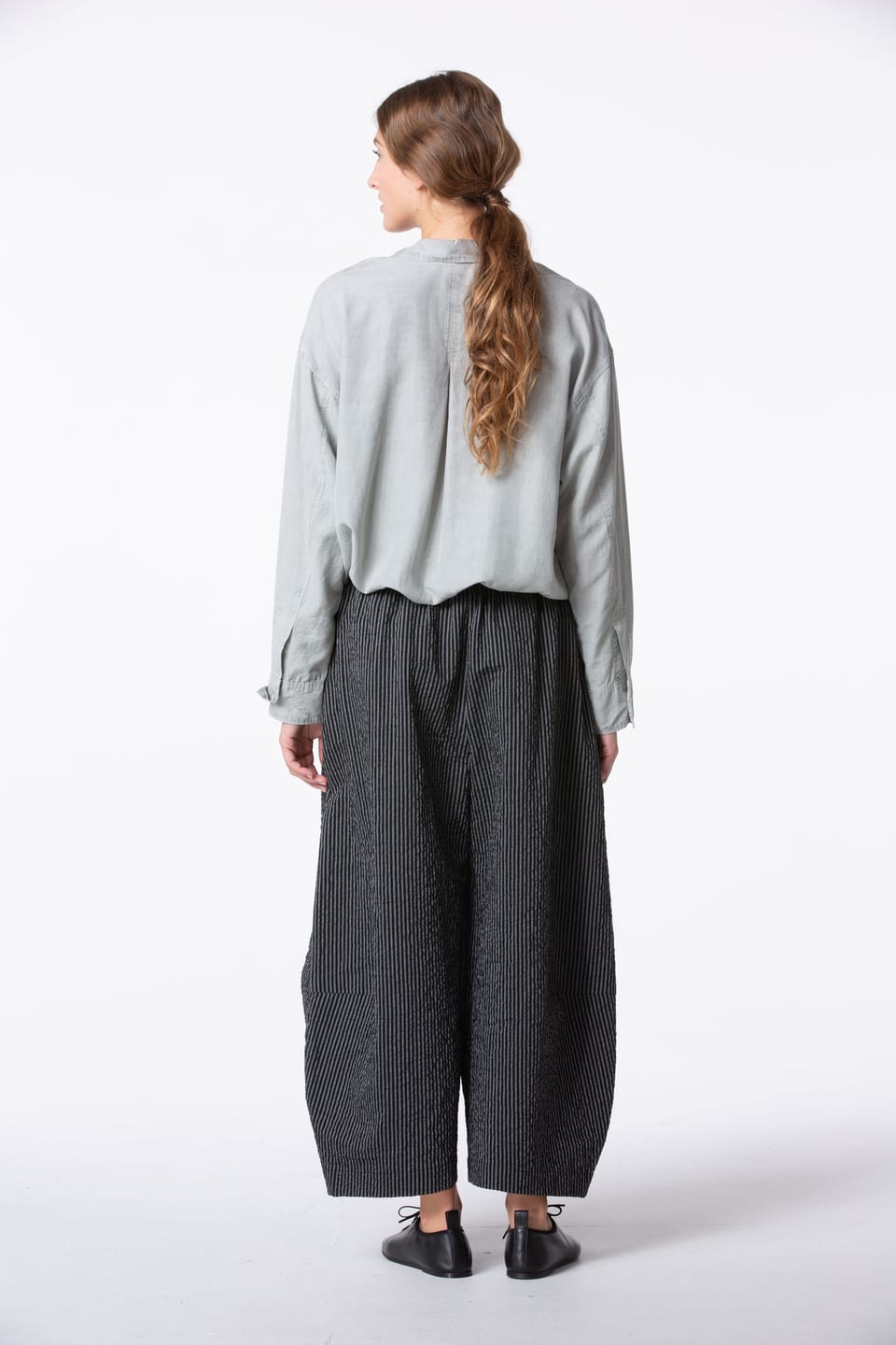 Trousers 423 - Chambray Stripes - 990BLACK - 10240110092