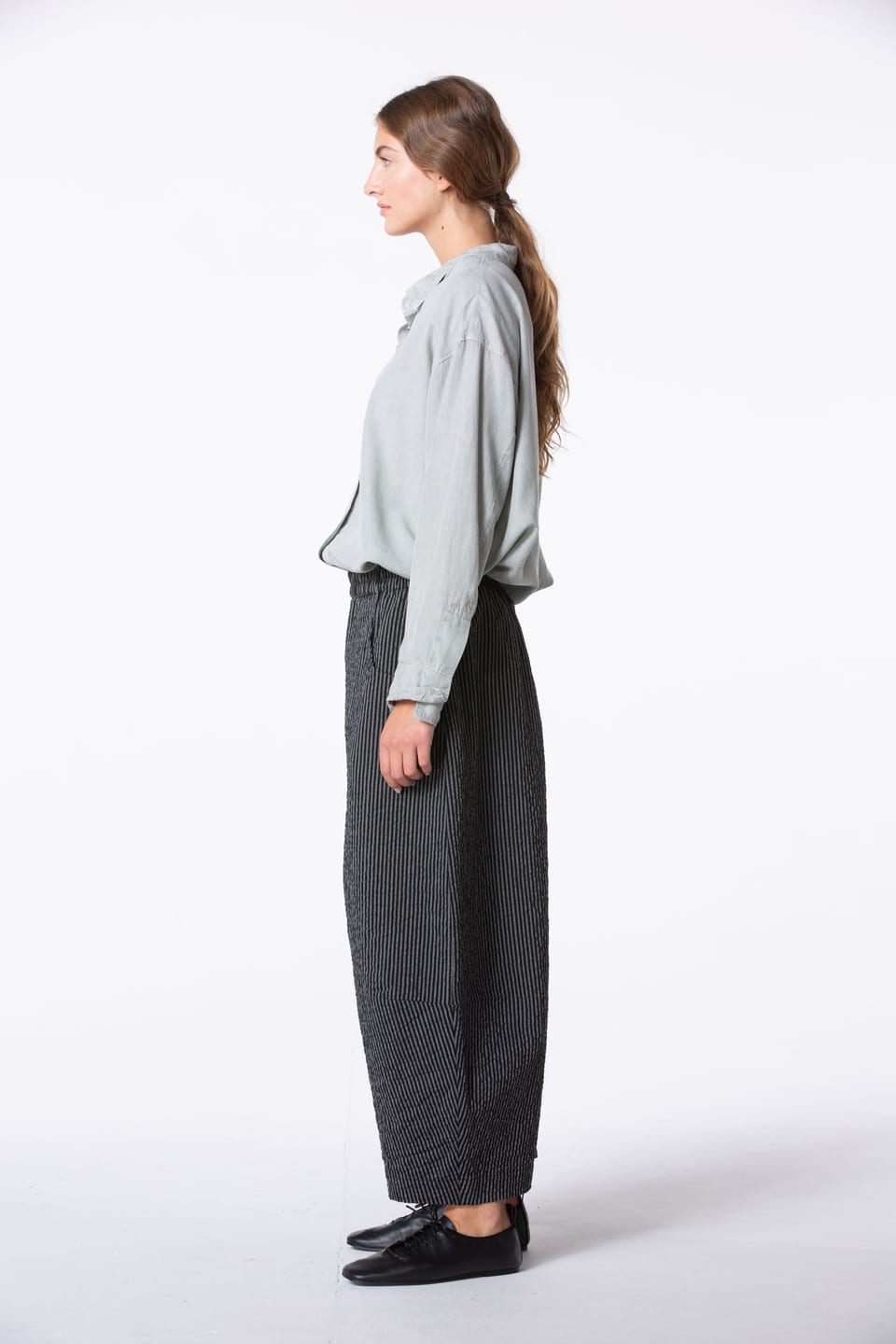 Trousers 423 - Chambray Stripes - 990BLACK - 10240110092