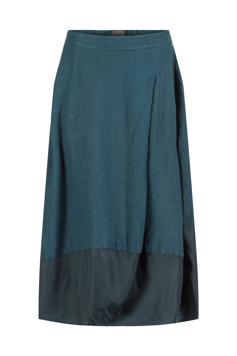 Skirt 401 - Linen with Cupro-Modal - 672LAKE - 10240110093