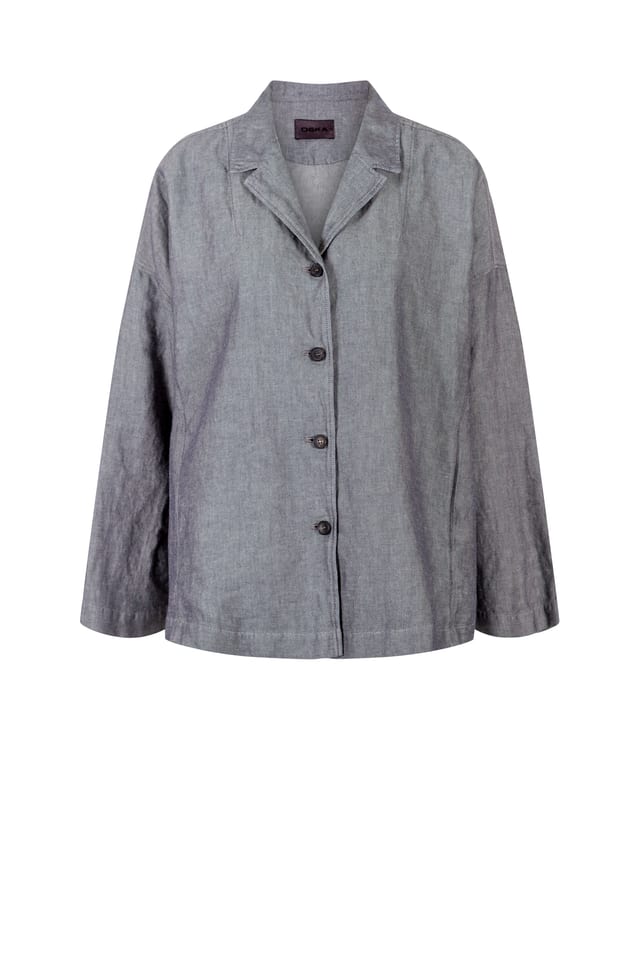 Jacket 408 wash - Cotton-Linen Piqué - 490NAVY - 10240110098