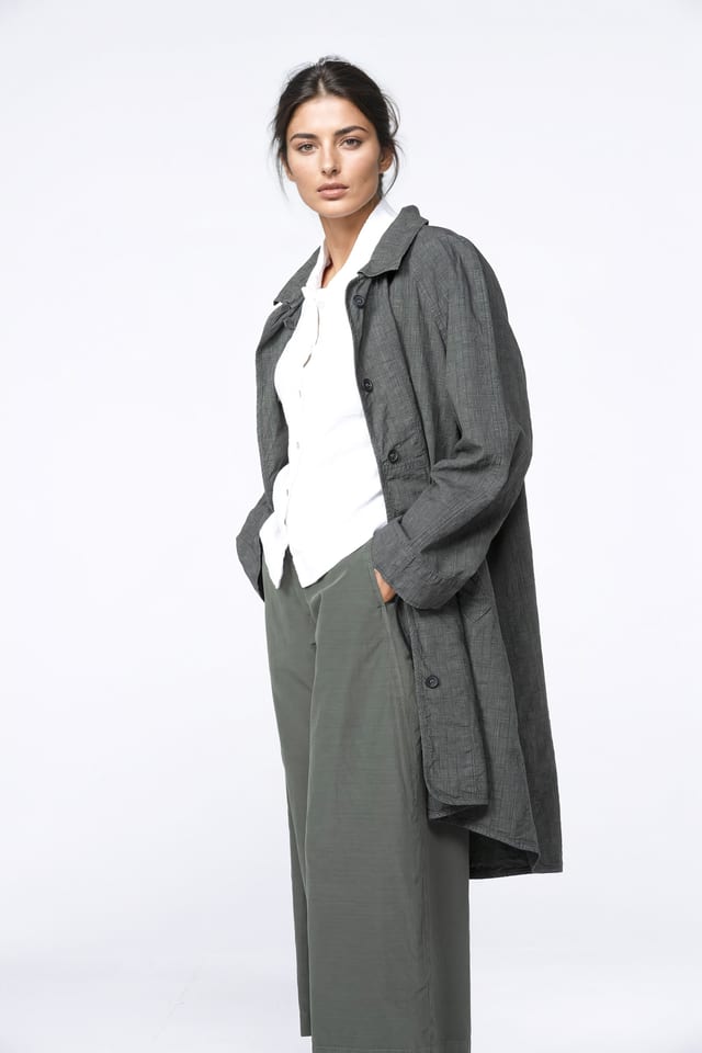 Outdoor jacket 403 - Linen-Cotton Glencheck - 652PLANE - 10240110104
