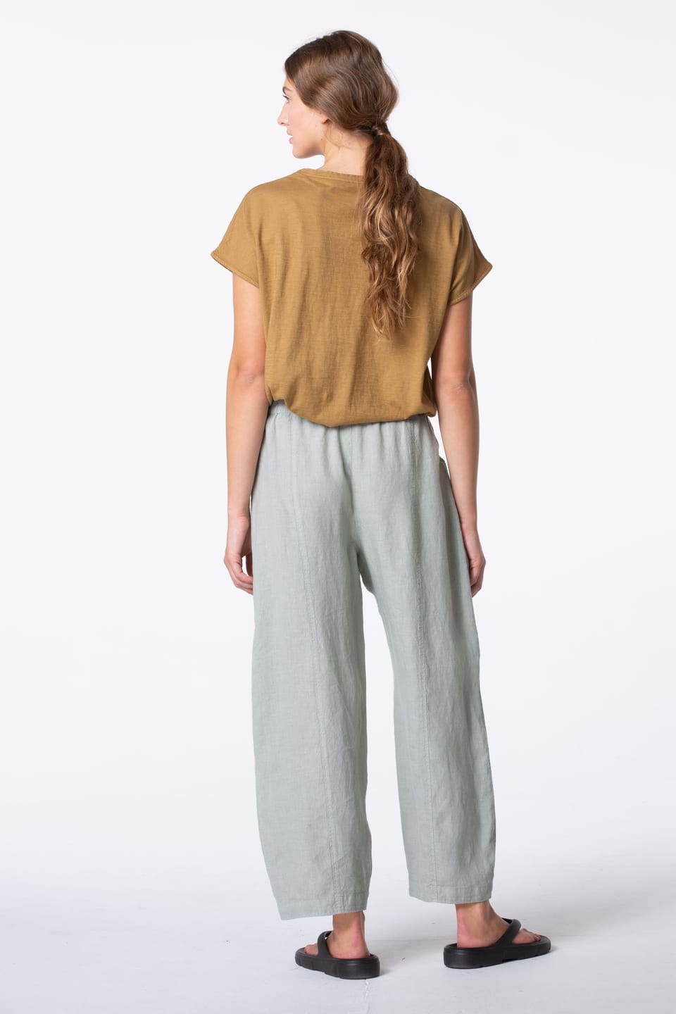 Hose 427 - Reines Leinen - 922SILVER - 10240110105