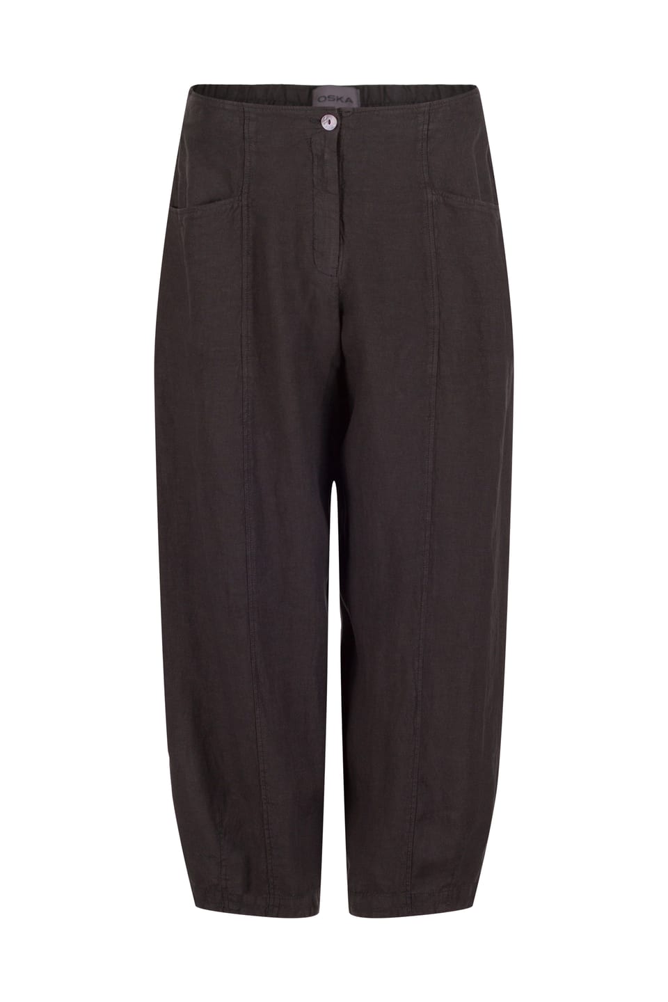 Hose 427 - Reines Leinen - 990BLACK - 10240110105