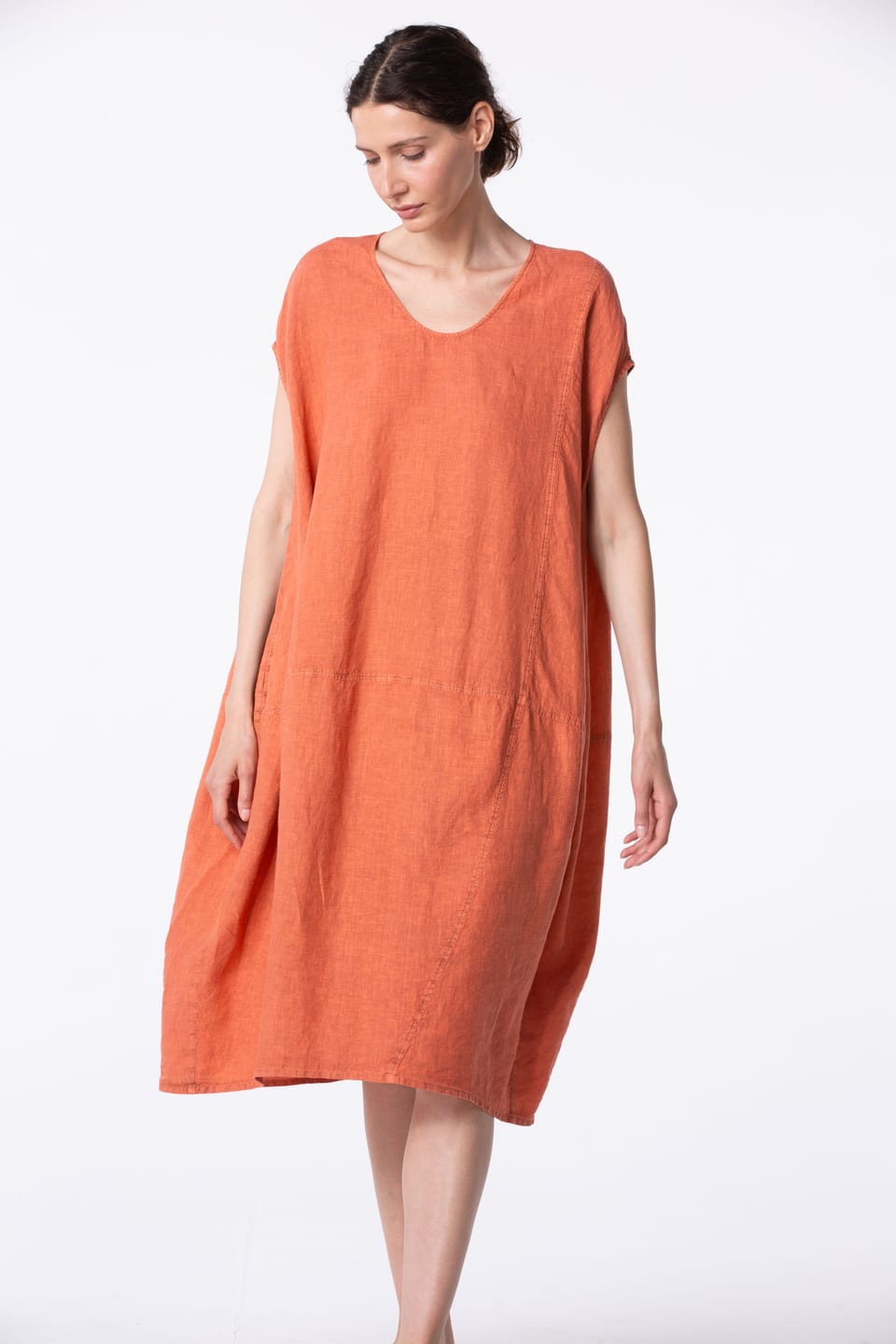 Dress 425 - Pure Linen - 242POMELO - 10240110107