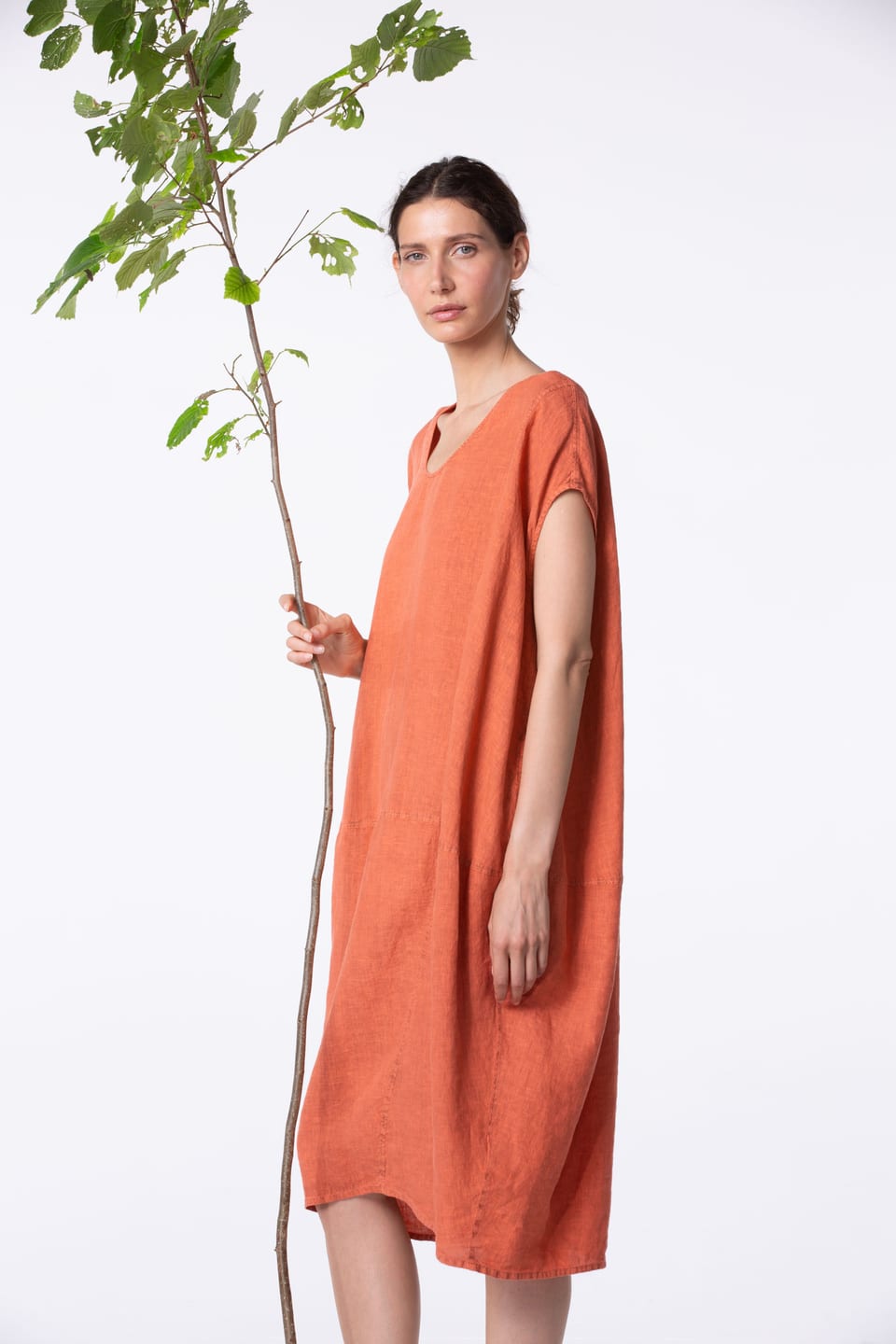 Dress 425 - Pure Linen - 242POMELO - 10240110107