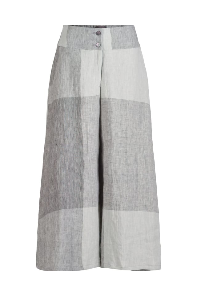 Trousers 432 - Pure Linen - 920SILVER - 10240110111
