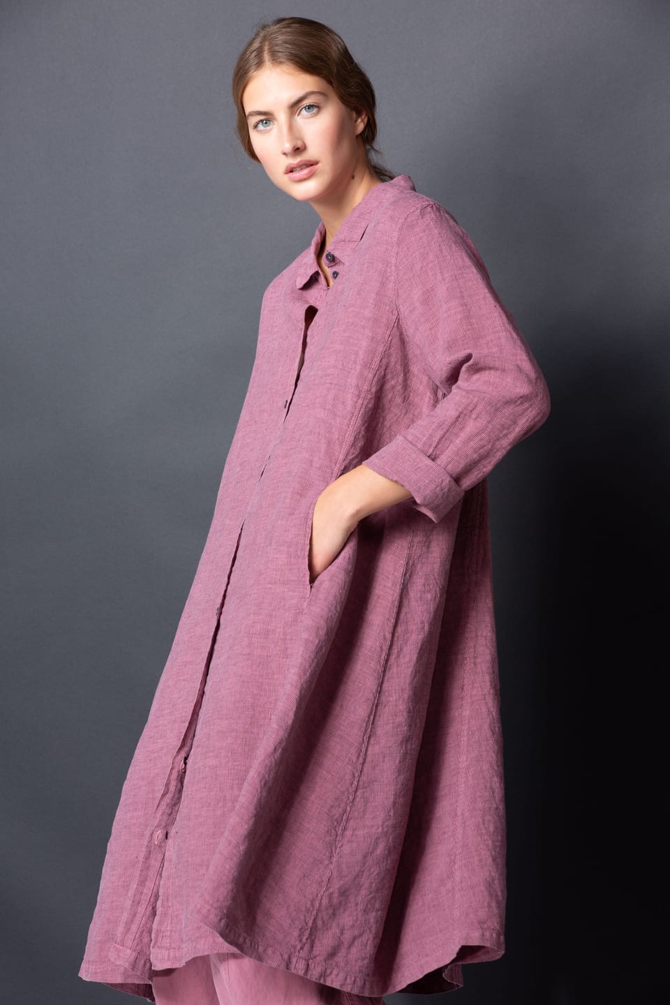 Blouse 423 - Pure Linen - 340ROSE - 10240110113