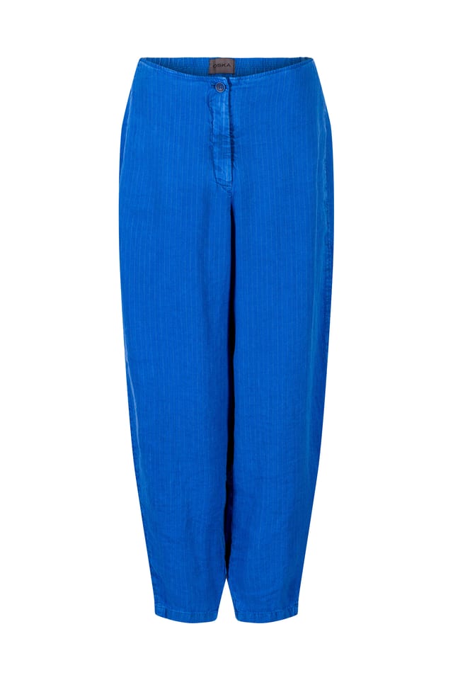 Broek 433 - Linnen-Lyocell visgraat met krijtstreep - 462NAUTICAL - 10240110114