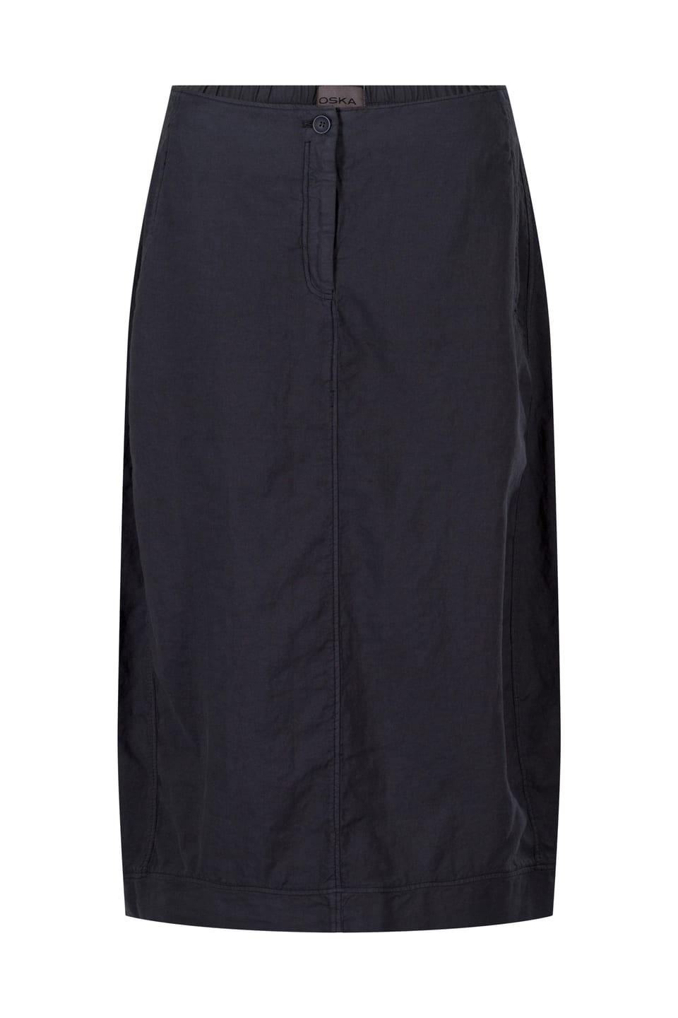 Skirt 402 - Cotton-Linen Blend - 490NAVY - 10240110117