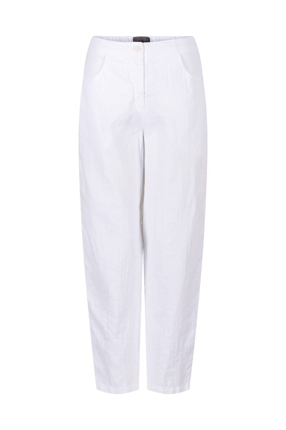 Hose 434 - Baumwoll-Leinen Mischung - 100WHITE - 10240110118