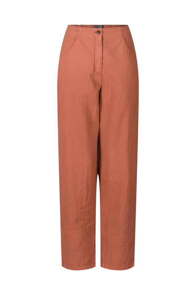 Trousers 434 - Cotton-Linen Blend - 272COPPER - 10240110118
