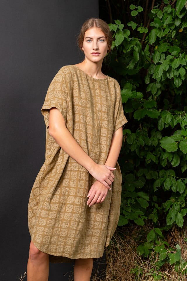 Kleid 426 - Reines Leinen - 840BISCUIT - 10240110121