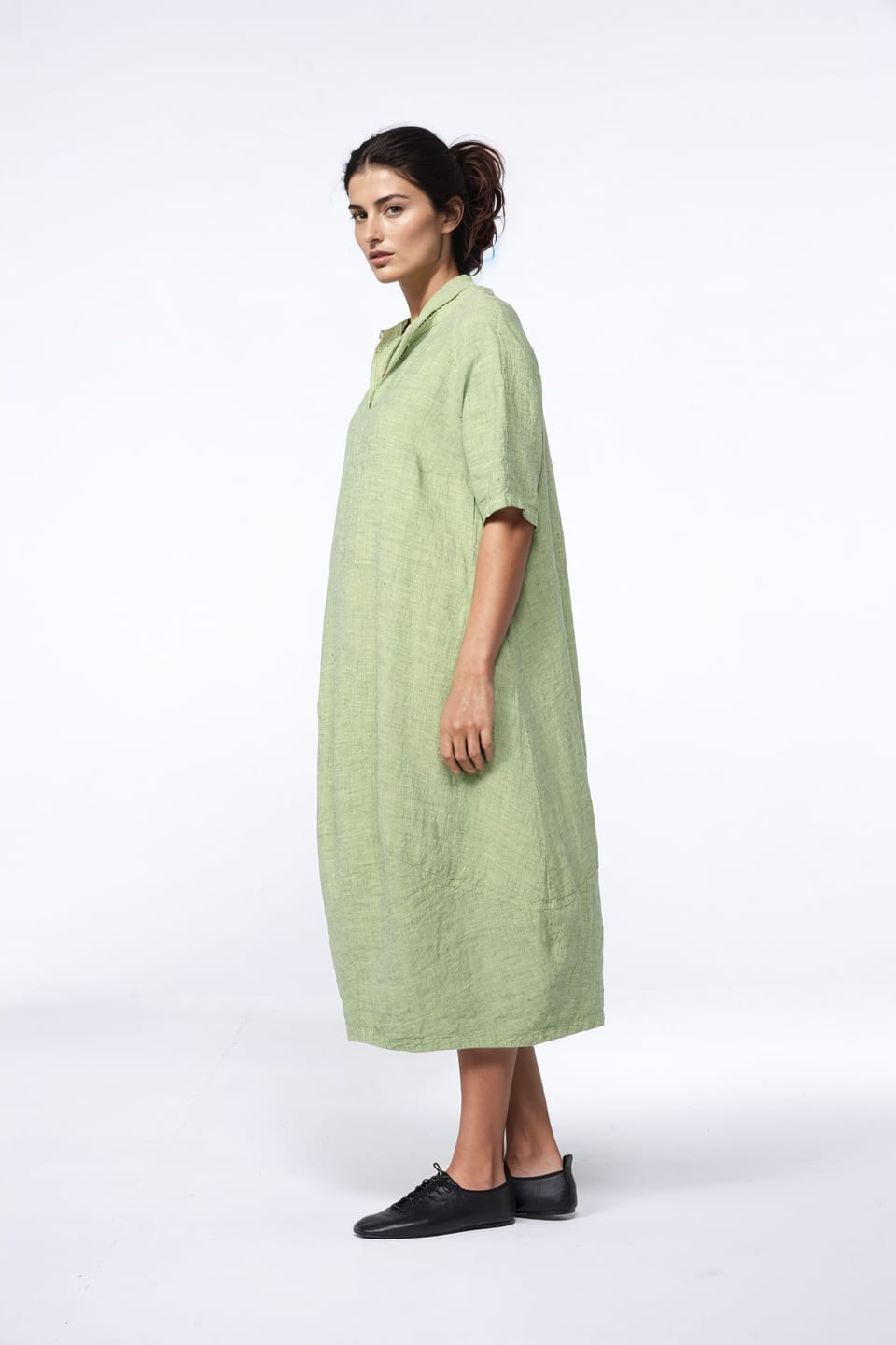 Kleid 429 - Reines Leinen - 730KIWI - 10240110124