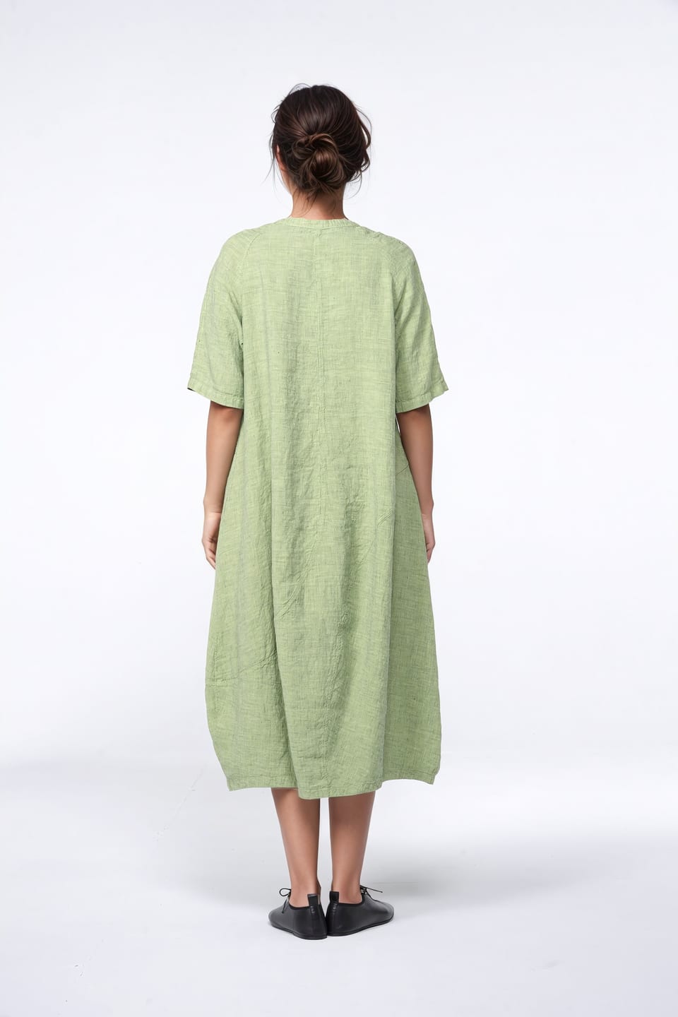 Kleid 429 - Reines Leinen - 730KIWI - 10240110124