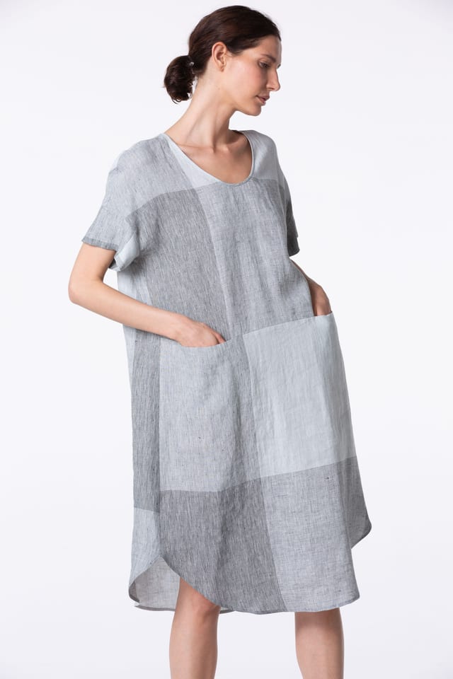 Jurk 430 - Puur Linnen - 920SILVER - 10240110125