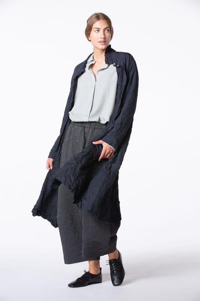 Blouse 427 Plissee - Techno Parachutezijde - 490NAVY - 10240110128