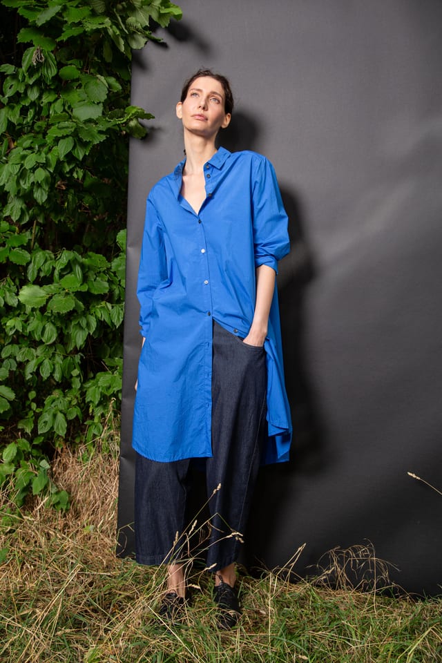 Blouse 428 - Katoenen popline - 460NAUTICAL - 10240110129