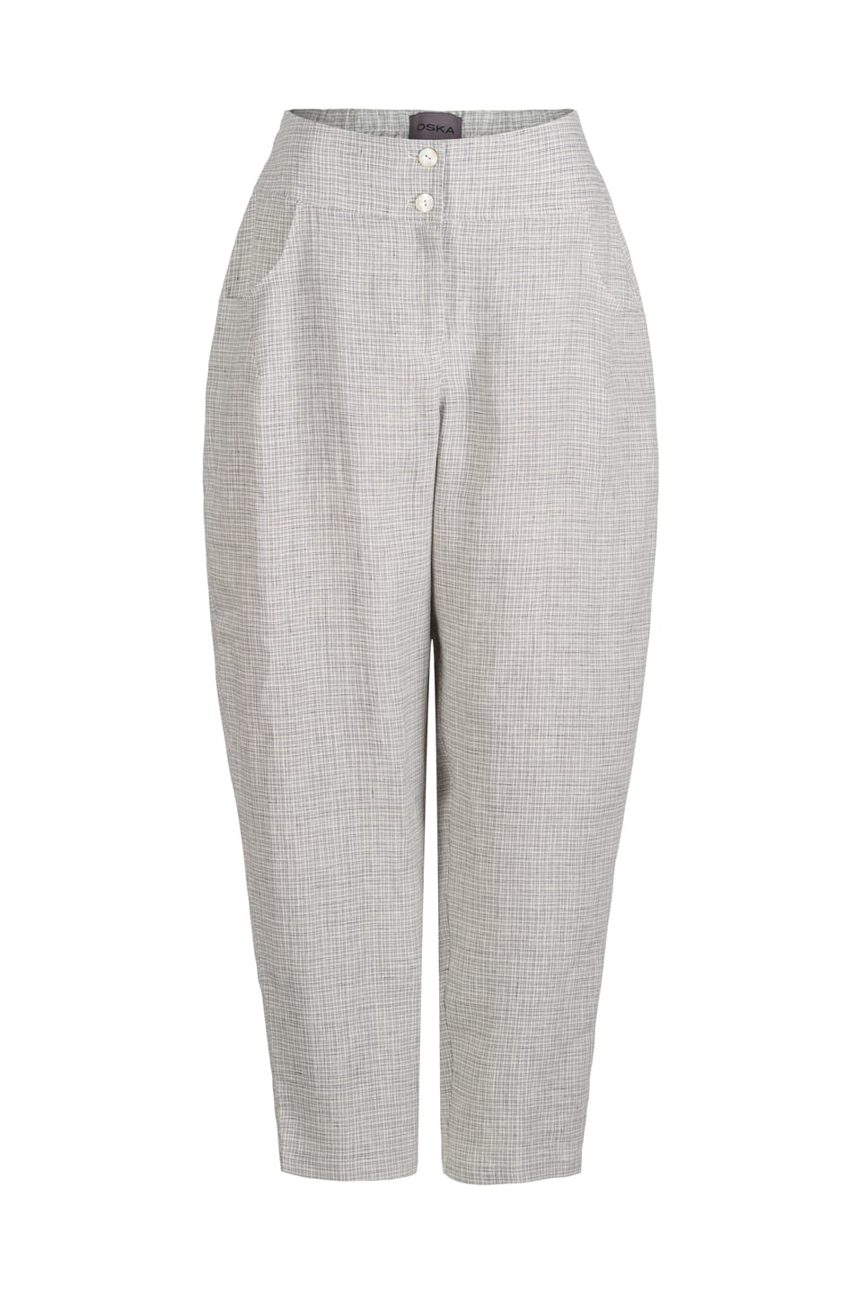 Trousers 444 - Linen Fil-à-Fil - 580SLATE - 10240110138