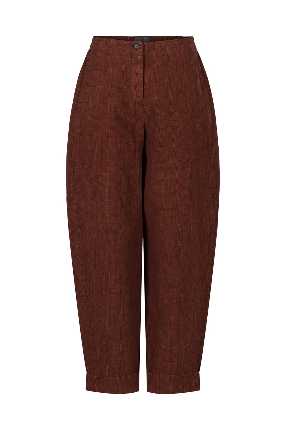 Hose 445 - Leinen-Baumwoll Glencheck - 272COPPER - 10240110139
