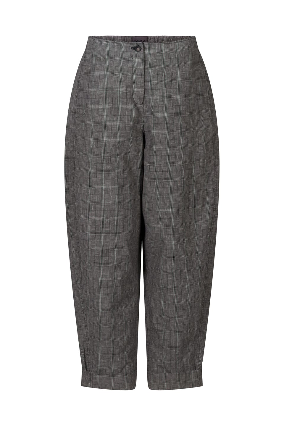 Hose 445 - Leinen-Baumwoll Glencheck - 922SILVER - 10240110139